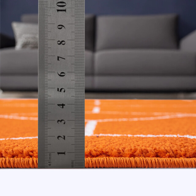 Muratap Trellis uni rond effen laagpolig vloerkleed modern 200 cm rond 3446782 large