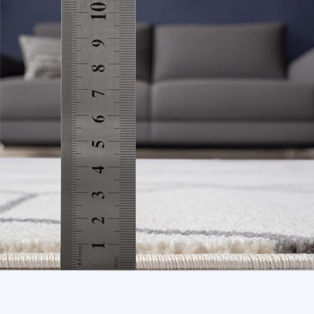 Muratap Trellis uni effen laagpolig vloerkleed modern 80x200 cm 3446830 large