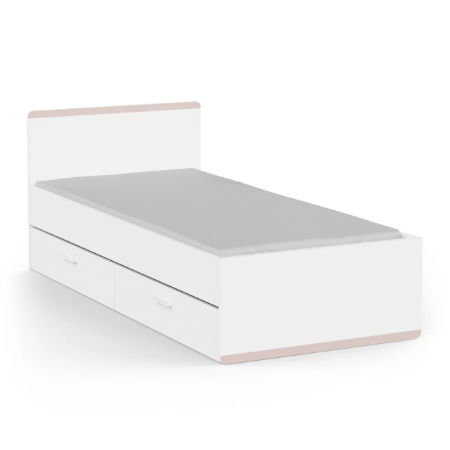 CaliCosy Lit met een afmeting van 90x190/200 cm in wit, omkeerbaar stormblauw of 3447706 large