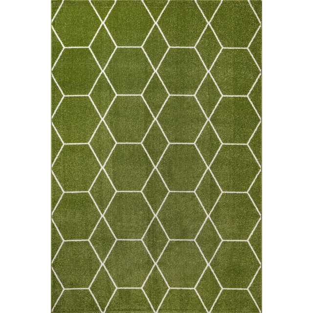 Muratap Trellis uni effen laagpolig vloerkleed modern 160x230 cm 3446767 large