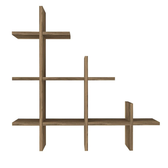 CaliCosy Wandplank met 3 niveaus in walnootdecor h80 cm juke 3447560 large