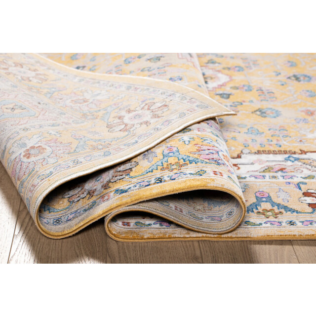 Muratap Picasso sedona vintage vloerkleed multi / geel laagpolig- 80x150 cm 3437678 large