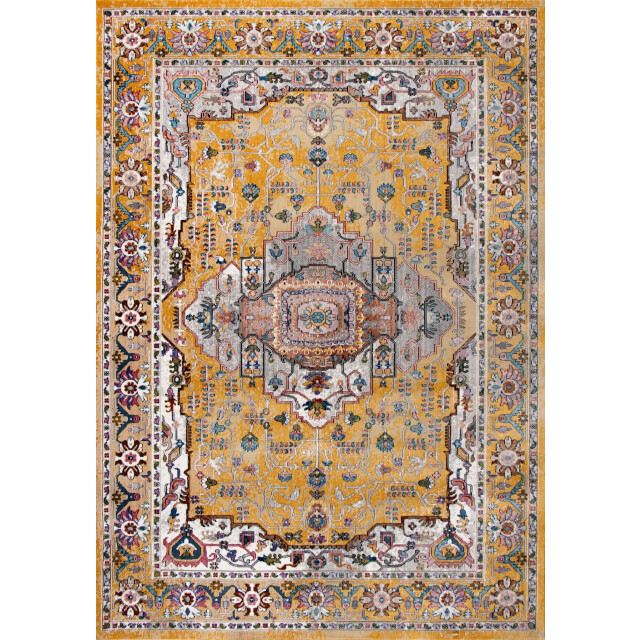 Muratap Picasso sedona vintage vloerkleed multi / geel laagpolig- 80x150 cm 3437678 large