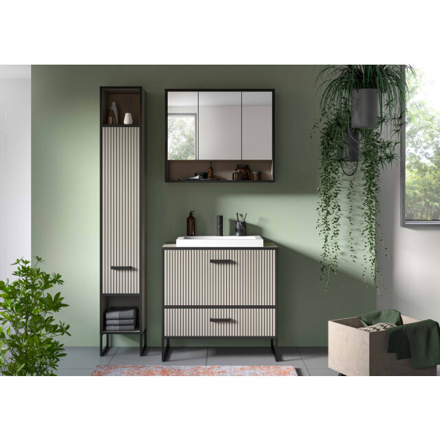 Furnilux Badkamer 3 delen lichtgrijs, crèmekleurig 3254002 large