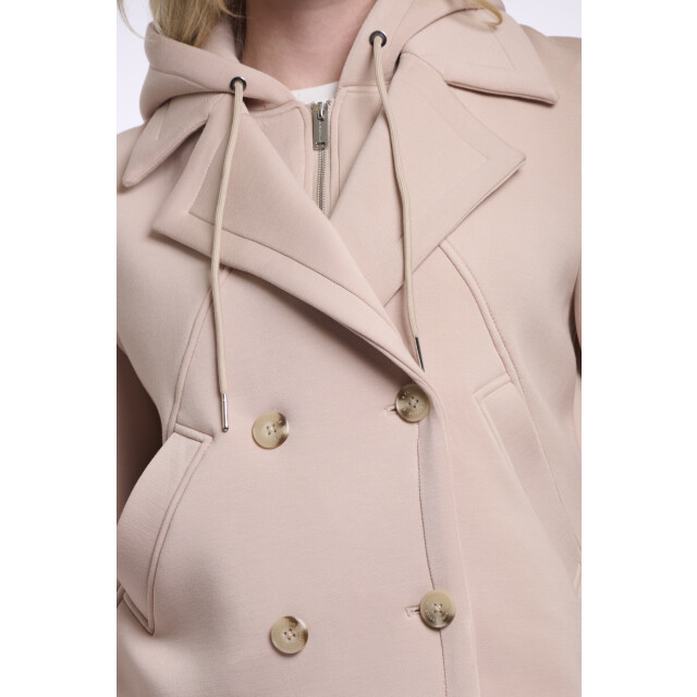 Rino & Pelle double breasted jacket with detachble hood collar jennifer.7002621 11018 smoked pearl 06111.171.0133 large
