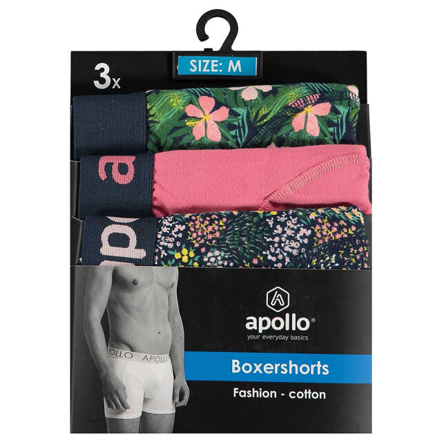 Apollo Heren boxershorts print 3-pack multi color 000161500-112 large