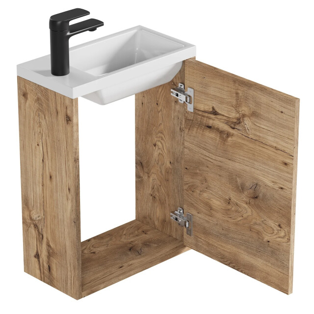 Badplaats Toiletmeubel met wasbak florence 40 x 22 cm – kastanje – 3449149 large