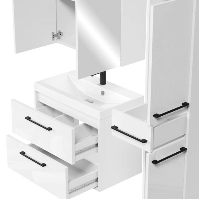 Badplaats Badkamermeubel set florence 60 cm – hoogglans – hangend badmeubel 3449135 large