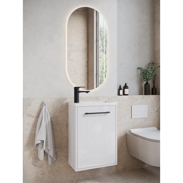 Badplaats Toiletmeubel met wasbak florence 40 x 22 cm – mat – fonteinmeubel 3449152 large