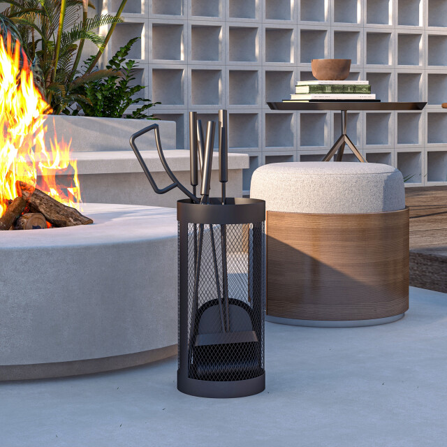 4goodz Haardset 5-delig openhaard gereedschap metaal - 3449155 large