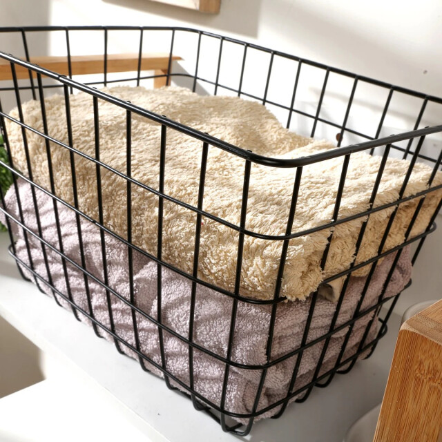 CaliCosy Panier filaire noir moyen modèle h23 cm 3449077 large