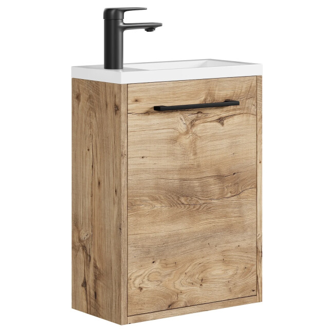 Badplaats Toiletmeubel met wasbak florence 40 x 22 cm – kastanje – 3449149 large