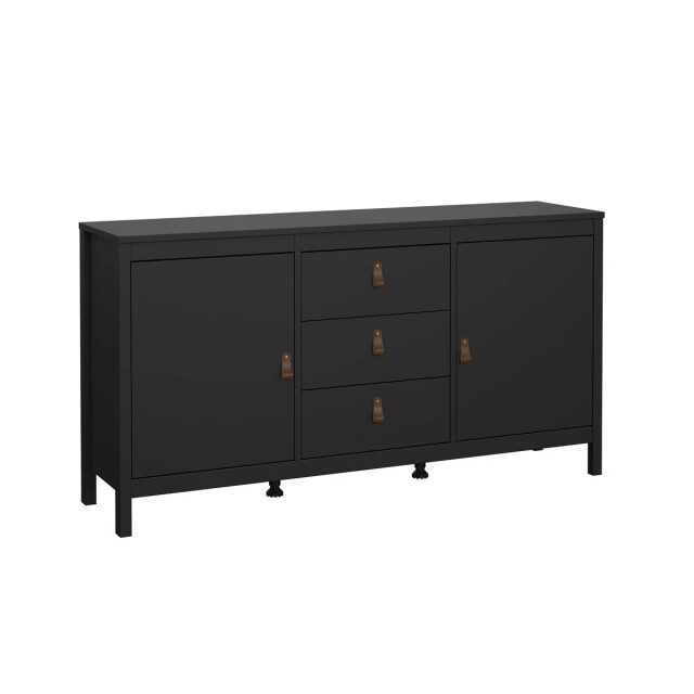 CaliCosy Dressoir met 2 deuren en 3 lades matzwart b151,4 cm barcelone 3449120 large