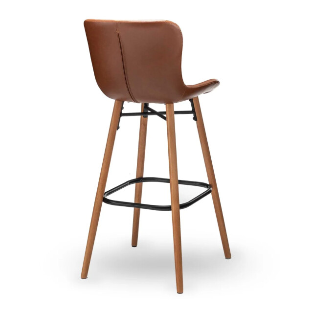 CaliCosy Lot de 2 chaises de bar marron l51 cm loft 3449153 large