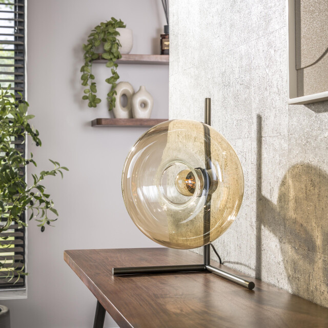 Hoyz tafellamp soll 1-lichts amber glas 3423835 large