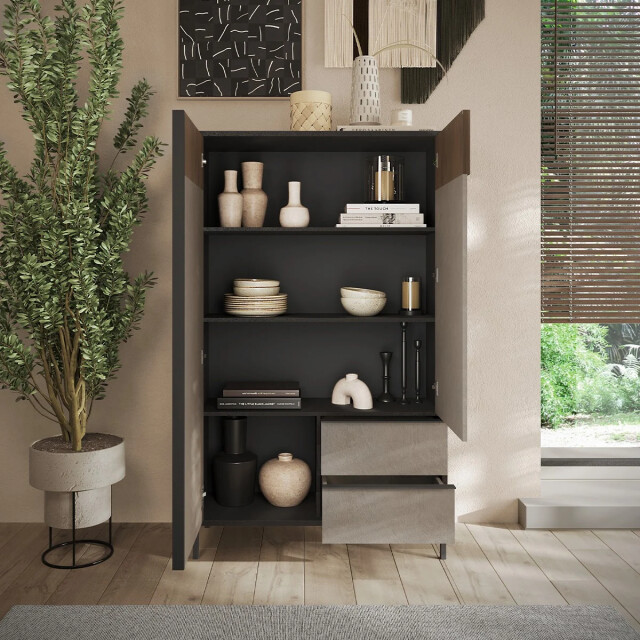 CaliCosy Dressoir met 2 deuren, 2 lades en 3 legplanken l106 cm everest 3449113 large