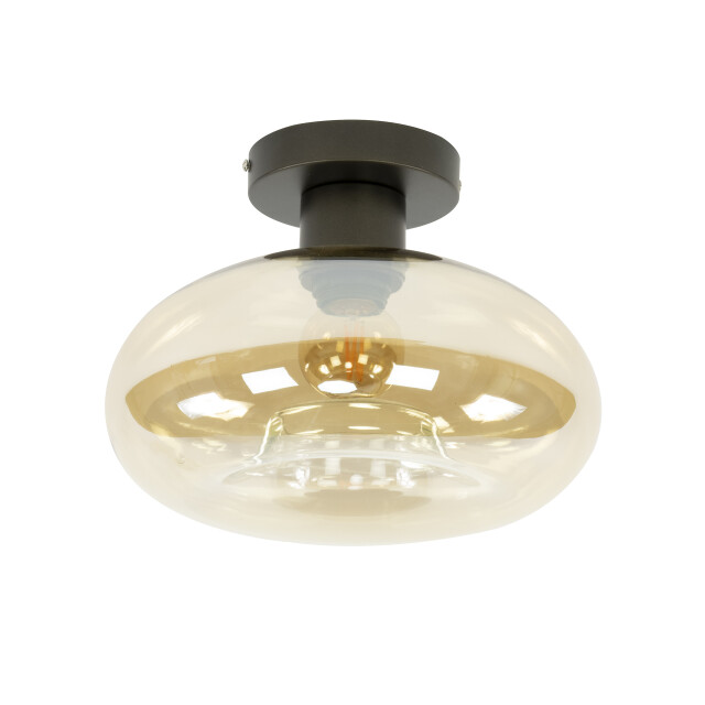 Hoyz plafondlamp soll 1-lichts amber glas 3423834 large