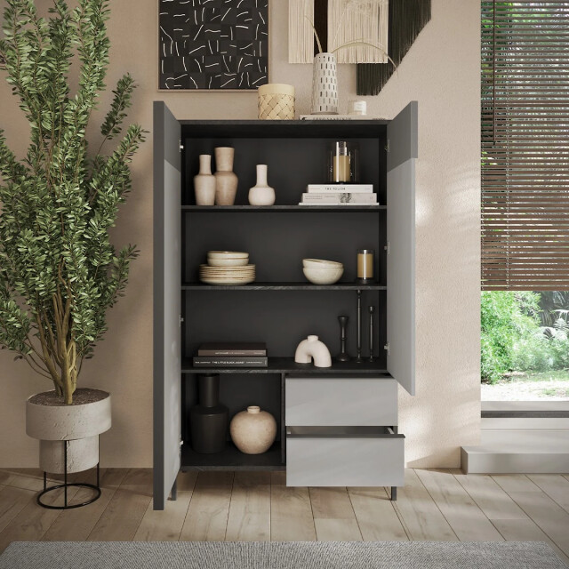 CaliCosy Dressoir met 2 deuren, 2 lades en 3 legplanken l106 cm everest 3449112 large