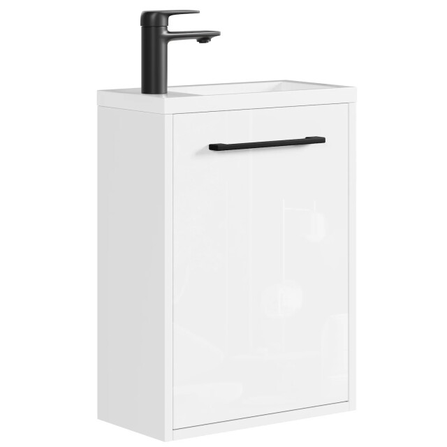 Badplaats Toiletmeubel met wasbak florence 40 x 22 cm – mat – fonteinmeubel 3449152 large