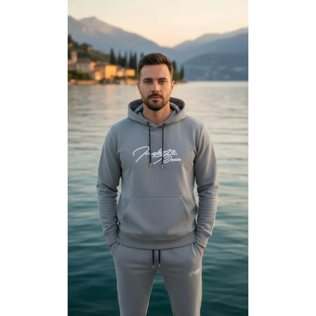 Indigo Denim Denim joggingpak heren licht ID073-1-1 large