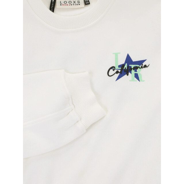 Looxs Revolution Sweater wit l.a. city voor meisjes in de kleur 2601-5307-012 large