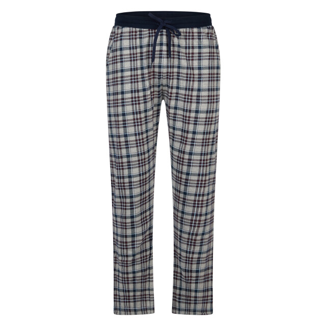 Phil & Co Heren winter pyjama set lang rood/grijs geruit PH-6141-02 large