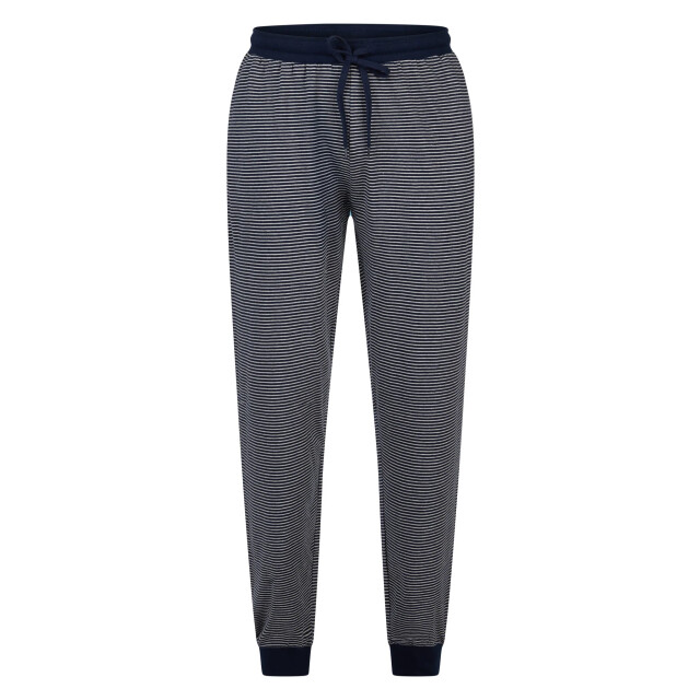 Phil & Co Heren winter pyjama set lang donkerblauw/grijs gestreept PH-6143-02 large