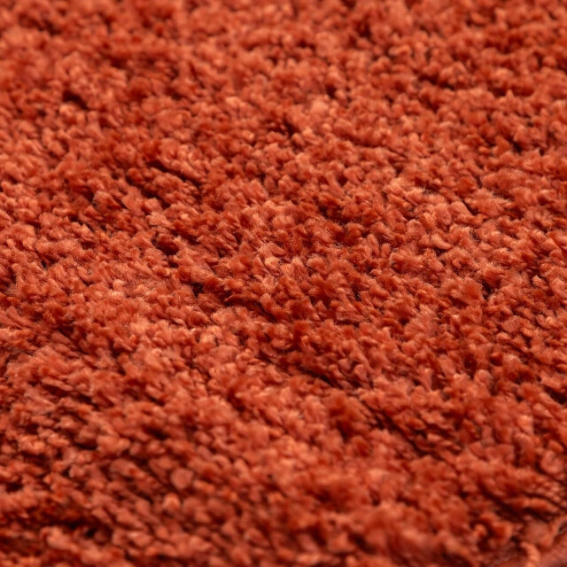Muratap Basic rond shaggy vloerkleed terra / oranje hoogpolig- 120 cm rond 1128607 large