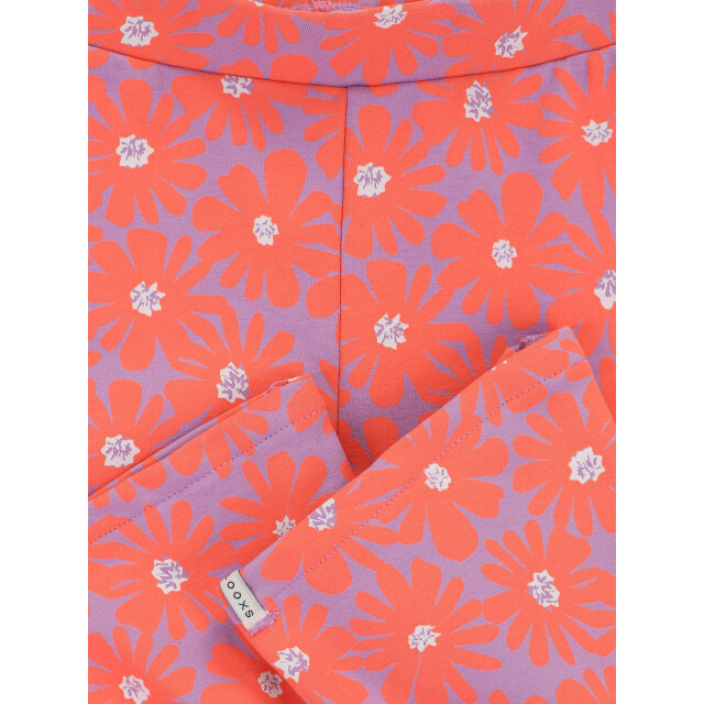 Looxs Revolution Flared sweat pants coral floral spring voor meisjes in de kleur 2601-7605-985 large
