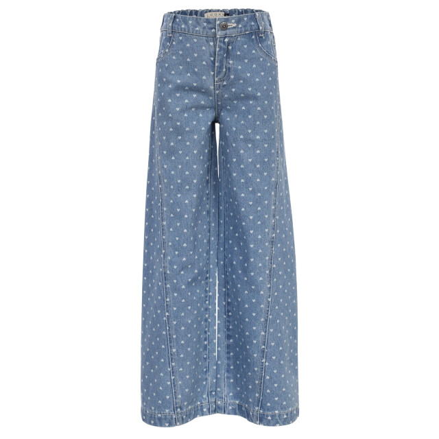 Looxs Revolution Wide leg bleach denim hearts voor meisjes in de kleur 2601-7601-988 large