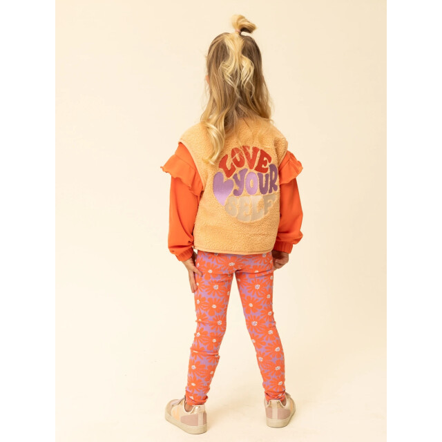 Looxs Revolution Jersey legging koraal floral spring voor meisjes in de kleur 2601-7504-985 large