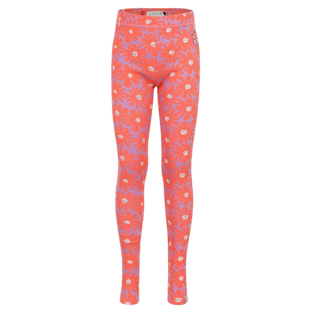 Looxs Revolution Jersey legging koraal floral spring voor meisjes in de kleur 2601-7504-985 large