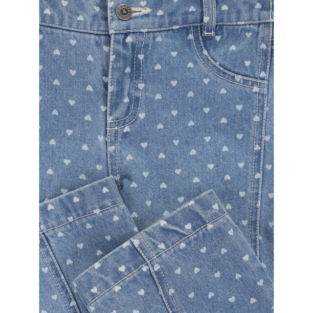 Looxs Revolution Wide leg bleach denim hearts voor meisjes in de kleur 2601-7601-988 large