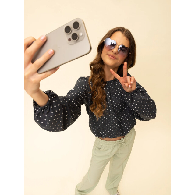 Looxs Revolution Blouse strikjes midnight stars voor meisjes in de kleur 2601-5115-608 large