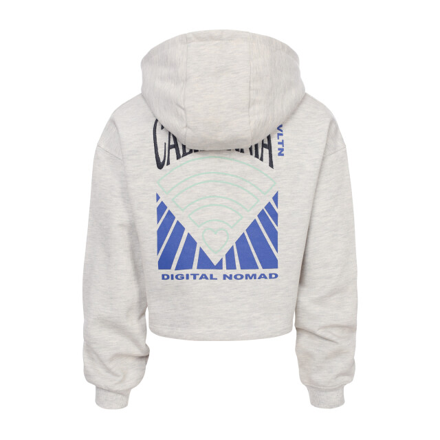 Looxs Revolution Hoody snow melee back print voor meisjes in de kleur 2601-5323-029 large