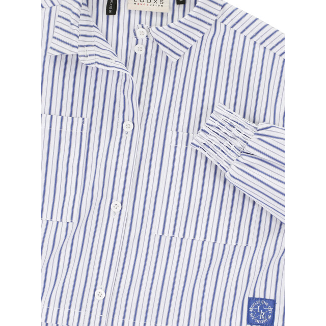 Looxs Revolution Blouse gestreept kobalt voor meisjes in de kleur 2601-5105-850 large