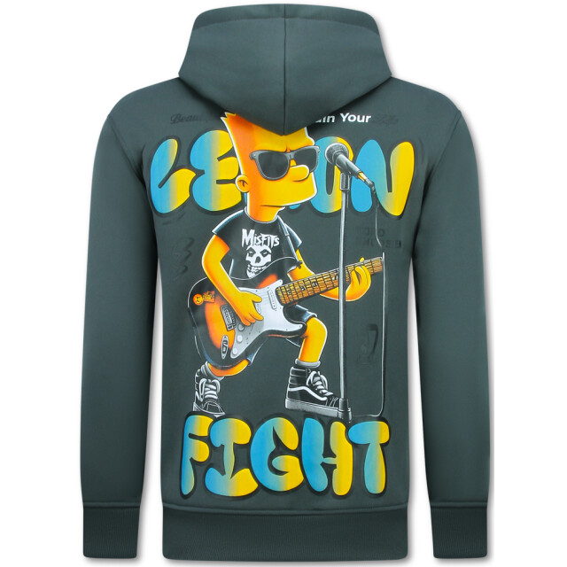 True Rise Oversized hoodie met capuchon lemon rock FF-5793 large