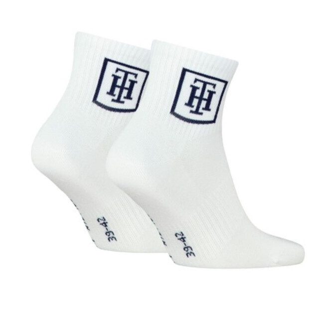 Tommy Hilfiger Heren enkelsokken van katoenmix (set van 2) UTNA992_white large