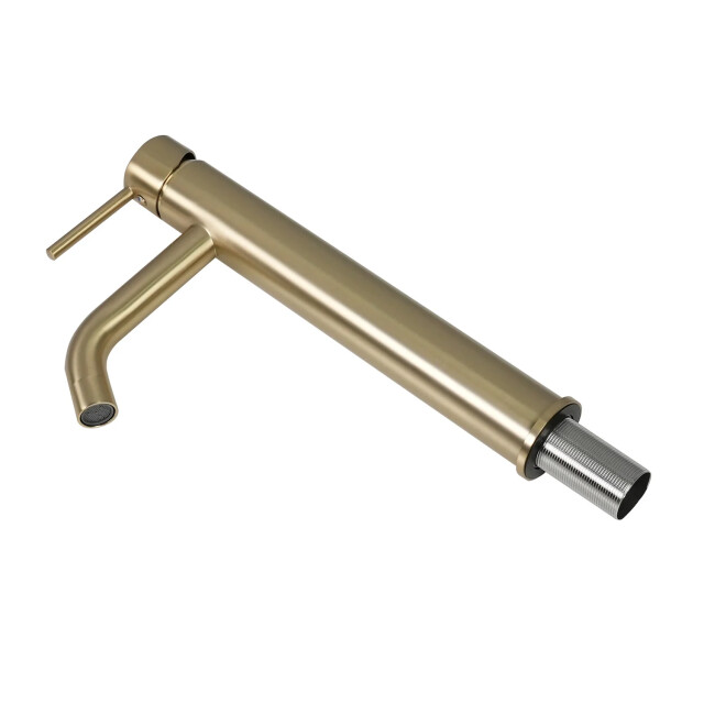 Badplaats Wastafelkraan everest xl goud mengkraan met montage set en slangen 3180879 large