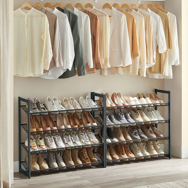 CaliCosy Etagère à chaussures 8 niveaux en métal noir h163,4 cm 3454040 large