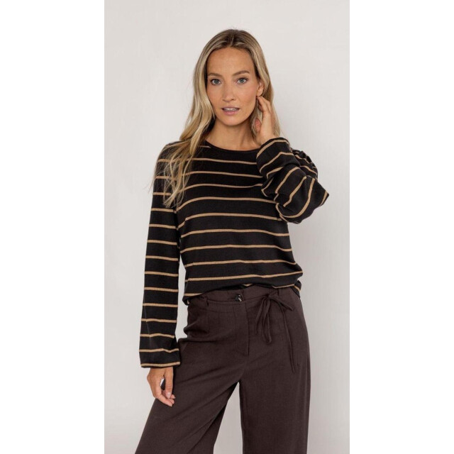 Poools Pullover stripe 533155-brown 533155-P493 large