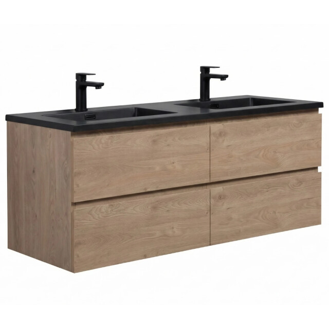 Badplaats Badkamermeubel set angela 140 cm kastanje badmeubel met 3455463 large