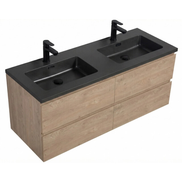 Badplaats Badkamermeubel set angela 140 cm kastanje badmeubel met 3455463 large