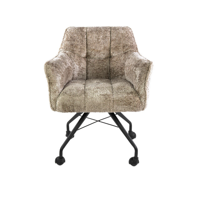 Hoyz armstoel raster wieltjes verpakt per 2 alura zand 3423823 large