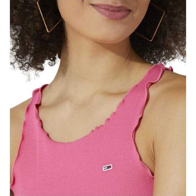Tommy Hilfiger Dames geborduurde logo tank top UTNA169_pink large