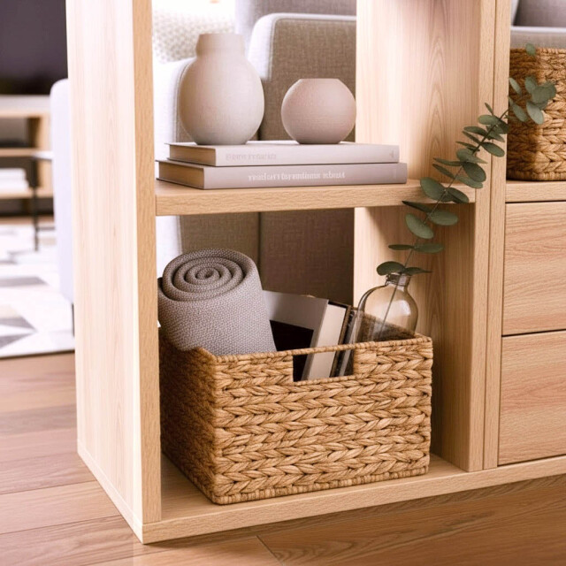 CaliCosy Waterhyacint mand met metalen frame hoogte 17 cm 2928517 large