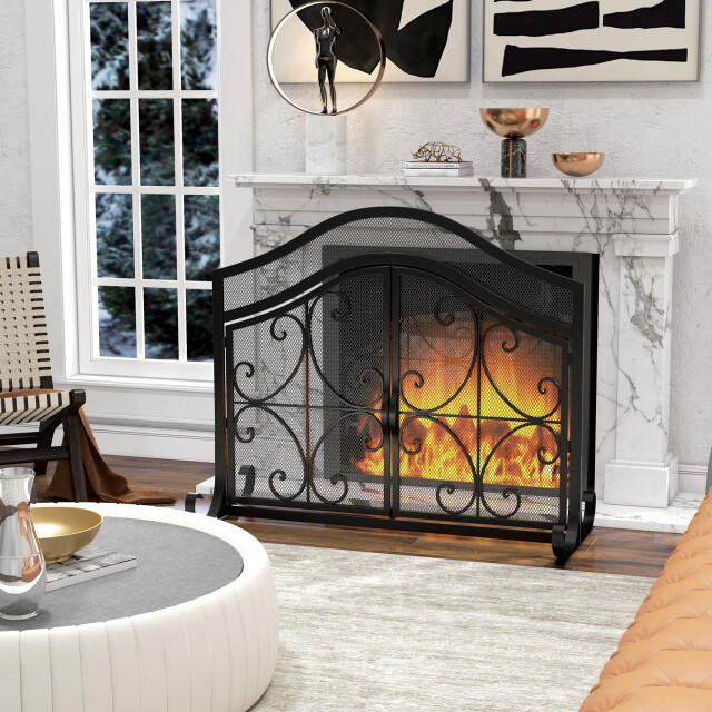 4goodz Haardscherm zware uitvoering vonkenscherm - 3446449 large