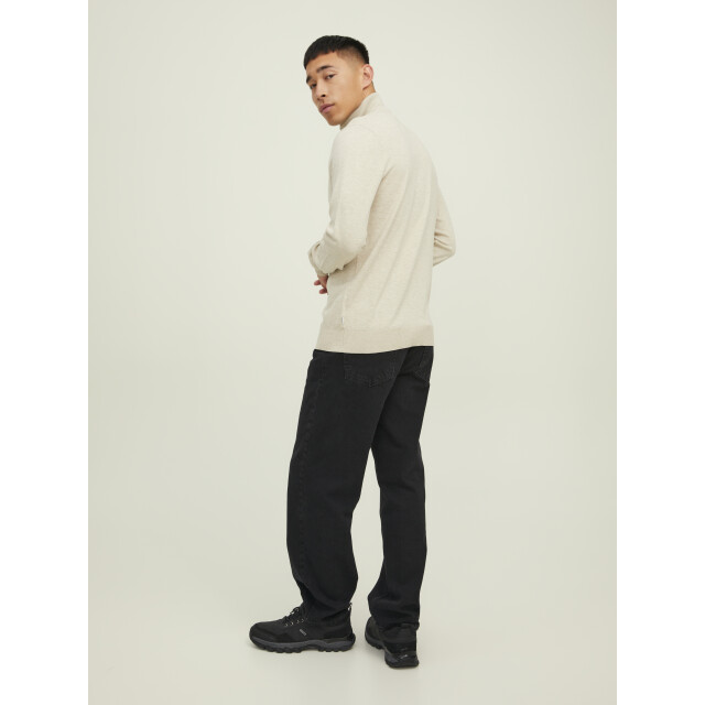 Jack & Jones jjeemil knit half zip noos 12189339 oatmeal 05711.941.0111 large