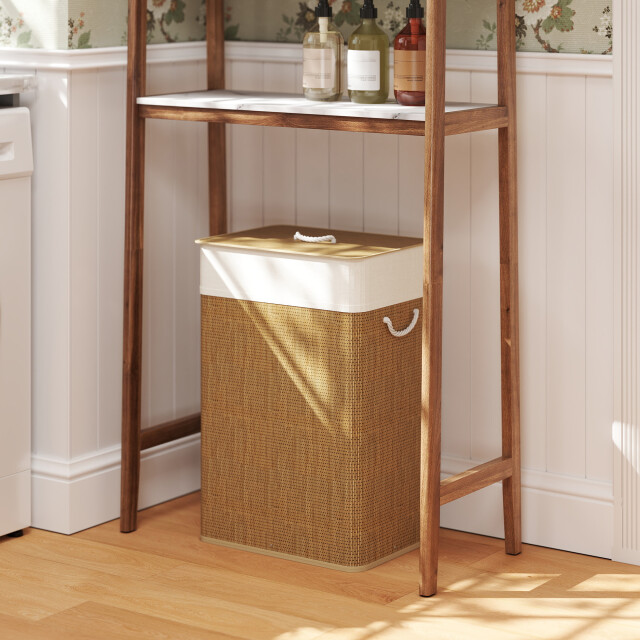 4goodz Wasmand bamboe met deksel 72 liter - 3461205 large