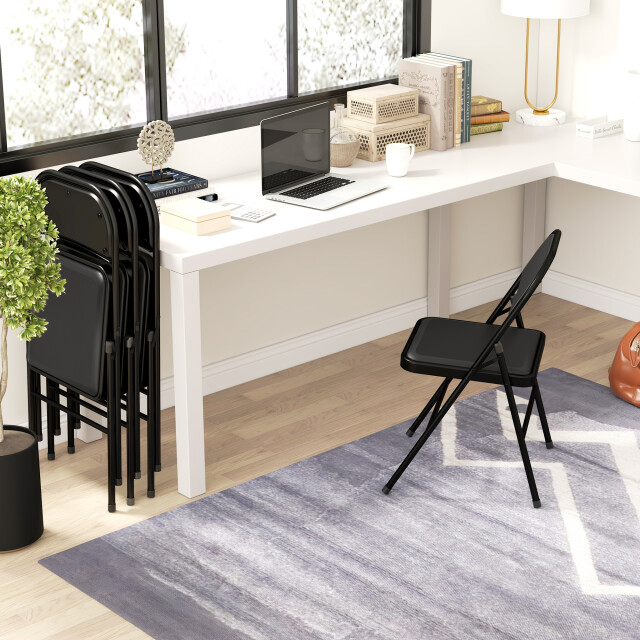 4goodz 4 stuks stevige klapstoelen van kunststof max 120 kg - 3461202 large